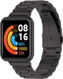 By Qubix Qubix Stalen schakelband met case - Zwart - Geschikt voor Xiaomi Redmi Watch 2 (Lite)