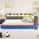OKWISH Lit banquette rembourré 140x200 cm - Gris