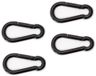 Dulimex B.V. Karabijnhaak - 4x - noir - acier - 5 cm - mousqueton - 80 kg capacité