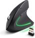 JTI Souris d'ordinateur verticale - capteur optique - sans fil