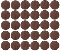 30x Self-Adhesive Screw Hole Covers - 20mm - Oak Brown
