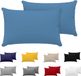 Dreamzie Kussensloop 50 x 70 cm (set van 2) - Blauw - 100% Katoen