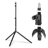 TARION Omgekeerde opvouwbare lichtstandaard - 200 cm studio-verlichtingsstandaard aluminium lichtgewicht fotografiestatief met draagtas voor flitsreflector paraplu softbox ringlicht FLS-20T