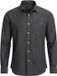 OMBRE Overhemd - Regular Fit - Katoen - Lange Mouw Zwart XL