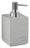 Gedy Quadrotto Zeepdispenser, hars, grijs, 8,2 x 8,2 x 16
