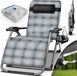 Tillvex Chaise longue pliable jusqu'à 200 kg | Lit de soleil Chaise longue de jardin résistant aux intempéries Balcon, Jardin & Terrasse | Chaise longue d'extérieur réglable avec coussin épais | Chaise longue de relaxation Repose-nuque
