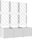 vidaXL Plantenbak 3 st wit 120 x 40 x 143 cm pp