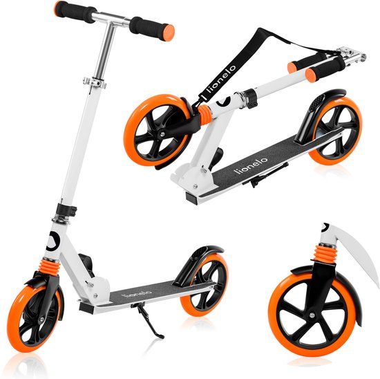 Lionelo Luca Step - Kinderstep - Oranje/Wit - Max. 100 kg - ABEC-7 - Verstelbaar