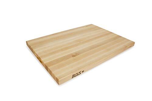 John Boos Block BBQBD Omkeerbaar Maple Wood Edge Grain BBQ Cutting Board met Juice Groove