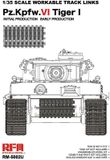 Rye Field Model Modelbouwpakket Militaire voertuigen - 5002U Tiger I Eerste Vroege Productie - Upgrade-versie met Werkbare Tracklinks Plastic - 1:35 - Modelbouw