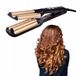 mPTech Huslog Krultang 3 Vaten voor Beach Waves, 100W, Keramische Platen, 3 Temperatuurstanden 100–200°C, Snelle Opwarming, Haarsparend, Opvouwbaar, 360° Draaikabel, Zwart/Champagne