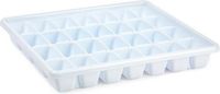 PLASTICFORTE IJsblokjesvormen XXL tray - voor 28x ijsklontjes - kunststof - wit