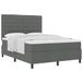 vidaXL Boxspringbed met matras Donkergrijs 140 x 200 cm Stof