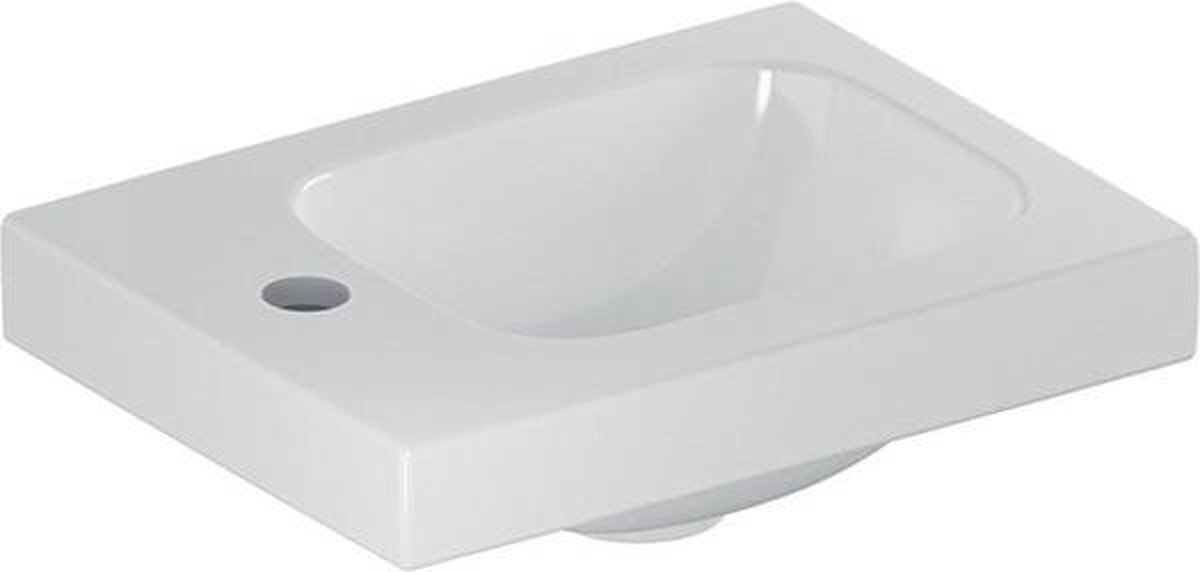 Geberit iCon fontein 1 kraangat links 38x28x14cm wit