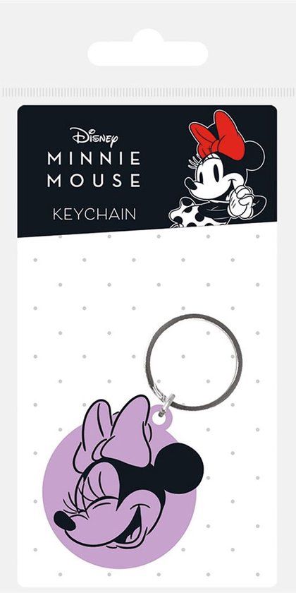 Minnie Mouse Face Rubber Keychain - Cute - Sleutelhanger - Unisex