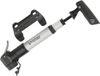 Ventura pompe à vélo mini double télescopique pliable poignée en T gris/noir