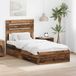 vidaXL Bedframe met lade en opslag, oud hout, 90 x 200 cm