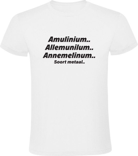 Sol's Amulinium.. Aluminium Heren T-shirt - Wit - XL