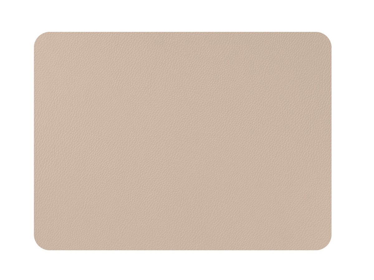 - Mesapiu Placemats lederlook - Taupe - rechthoek - set van 6