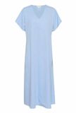 Soaked in Luxury Damesjurk Bamone Kort Mouwloos V-hals Effen Vista Blauw L