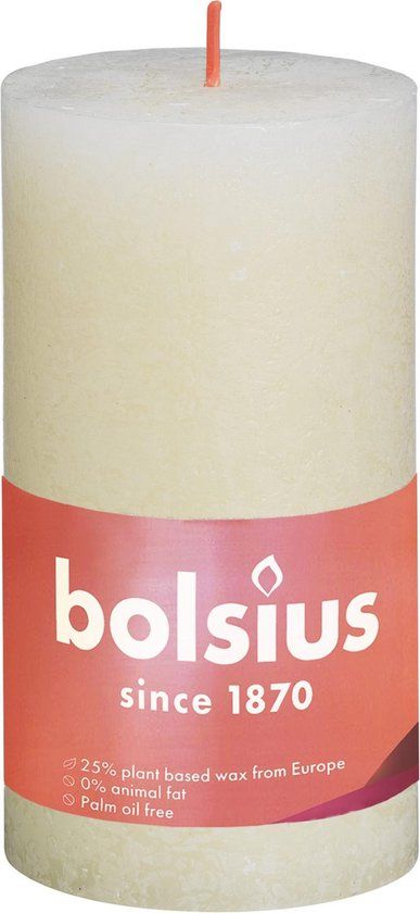 Bolsius Stompkaars Velvet Red Ø100 mm - 62 branduren