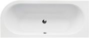 Badland AVITA hoekbad 150 x 75 cm links wit met styropor ombouw met hoofdsteun