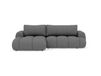 Canapé d'angle gauche 4 places en tissu bouclette gris