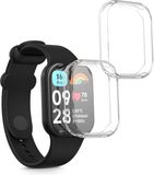 kwmobile 2x smartwatch hoes geschikt voor Xiaomi Smart Band 8 Pro / Smart Band 9 Pro hoesje - Siliconen sporthorloge cover - Activity tracker case in transparant