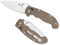 Spyderco Manix 2 XL Brown Canvas Micarta CPM CRU-WEAR PE
