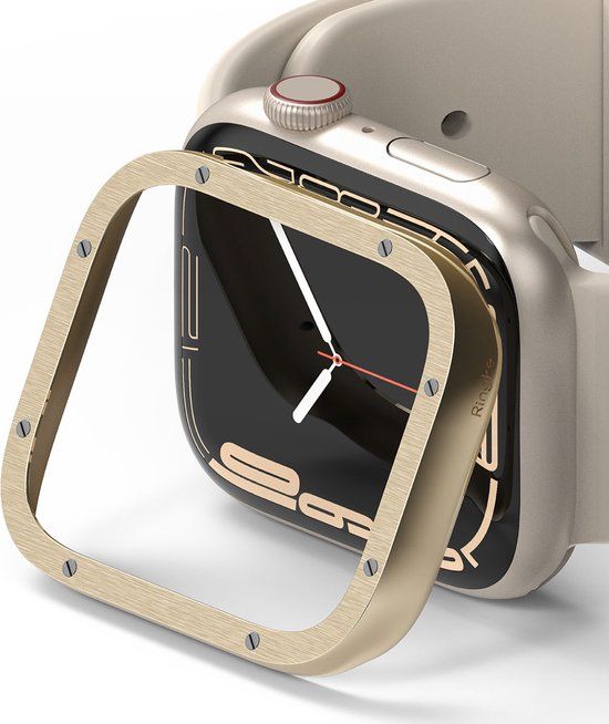 Ringke Bezel Styling Apple Watch Series 7/8/9 41mm - Hairline Bolts Gold