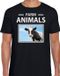 Bellatio Decorations Dieren foto t-shirt Koe - zwart - heren - farm animals - cadeau shirt Koeien liefhebber L
