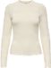 ONLY OLMVELMA L/S O-NECK TOP JRS - Femme - Blouses - Taille M - Polyester/Élasthanne - Écru