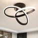 Comely Moderne LED Plafonnier, 22W 2500LM Zwarte LED Plafondlamp, Creatieve Bloemvorm Plafondlamp voor Slaapkamer Keuken Gang Balkon, Natuurlijk Wit Licht 4500K