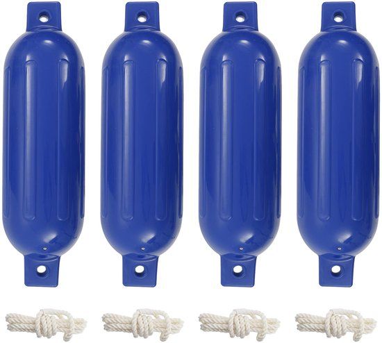 vidaXL Bootstootkussens 4 st 51x14 cm PVC blauw