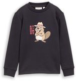 Tom Tailor Sweatshirt met print coal grey