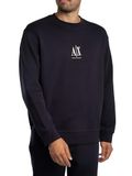 Armani Exchange Icon Project geborduurd logo ronde hals sweatshirt voor heren - Donkerblauw, XXL