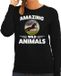 Bellatio Decorations Amazing Wild Animals Sweater Paard - Zwart - Dames - XS