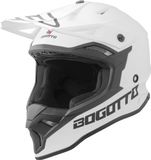 Bogotto V337 Solid Mat Wit Crosshelm - Helm