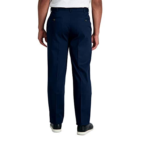 Haggar Heren strijkvrije effen voorbroek - Donker marineblauw - 42W / 29L