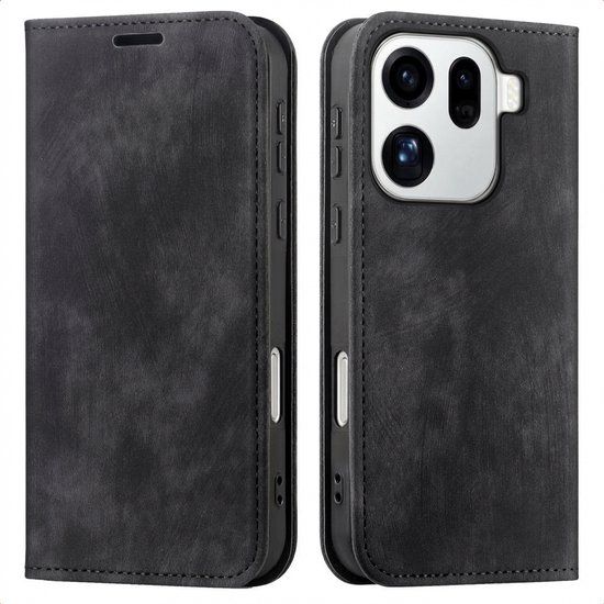 imoshion Slim Bookcase - Zwart - Geschikt voor Oppo Find X9 Pro