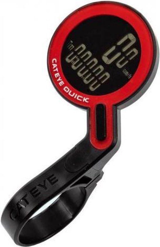 CatEye Quick CC-RS100W Fietscomputer - Draadloos - Zwart/Rood