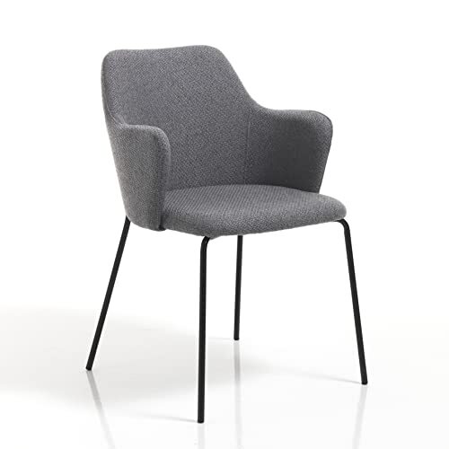 WINK DESIGN Suzan Dark Grey Set van 2 stoelen met armleuningen