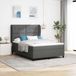 Maison Exclusive - Lit boxspring avec tête de lit, gris foncé, 160 x 200 cm, rembourré