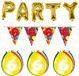 Folat - Verjaardag feestversiering 6 jaar PARTY letters en 16x ballonnen met 2x plastic vlaggetjes