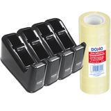 Dohe Verpakking met 4 dispenser-plakbanden en 8 plakband (19 mm x 33 m)