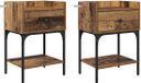 vidaXL Nachtkastje - Set van 2 - Bewerkt Hout - Oudhout - 40 x 29 x 60 cm