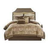 Madison Park Allweather Allweather Hypoallergeen all-weather beddengoed polyester bruin groot bed