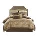 Madison Park Allweather Allweather Hypoallergeen all-weather beddengoed polyester bruin groot bed