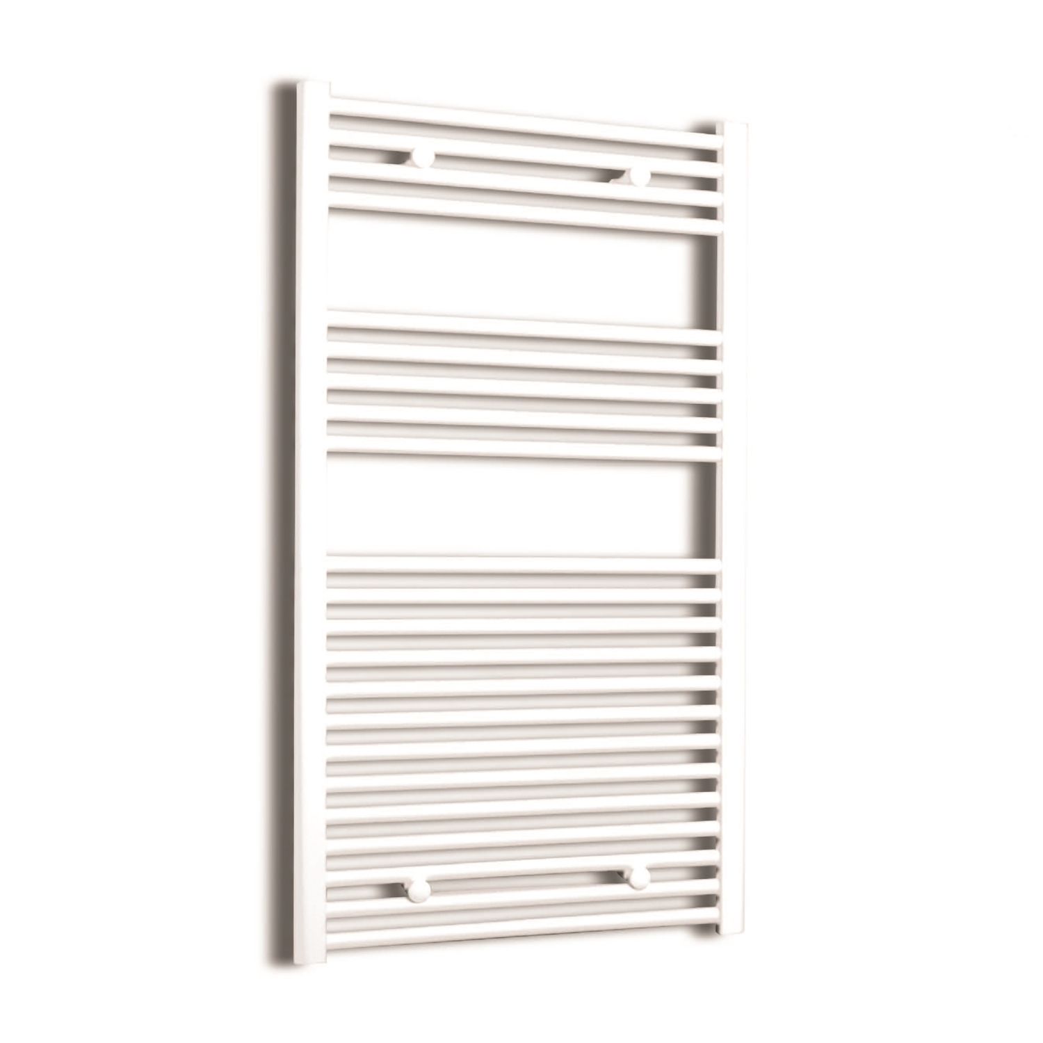 Elektrische Design Radiator Sanicare Plug & Play 111,8x60 cm Wit 730 Watt Zwart Links