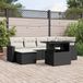 Maison Exclusive - Ensemble de meubles de jardin 7 pièces avec canapé et coussins, noir, en polyrotin